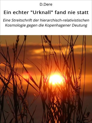 cover image of Ein echter "Urknall" fand nie statt